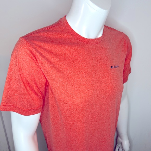 COLUMBIA RED SHORT SLEEVES T-SHIRT, SIZE MEDIUM, “OMNI-WICK” TECHNOLOGY - Picture 2 of 13